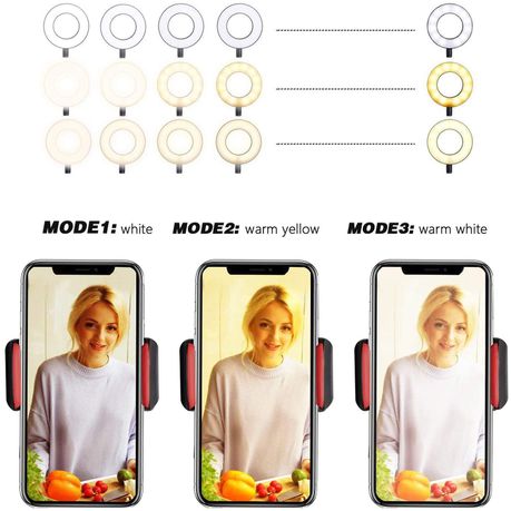 Selfie Ring Light with Cell Phone Holder Stand for Live Stream/Makeup