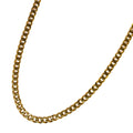 Gold Curb Chain in Stainless Steel  3,5mm Wide 60cm Long