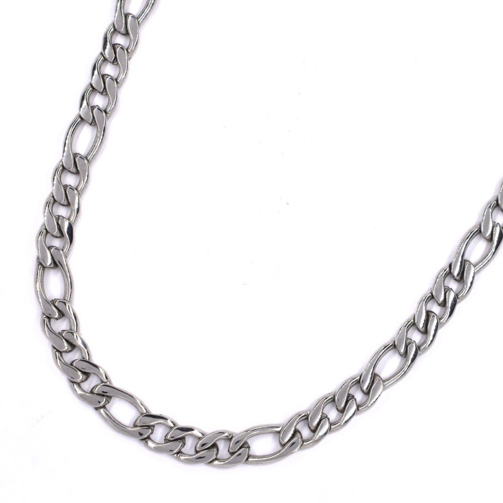 Stainless Steel Thin Figaro 55cm Chain