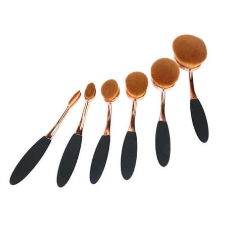 6 Pcs Oval Makeup Brush Set