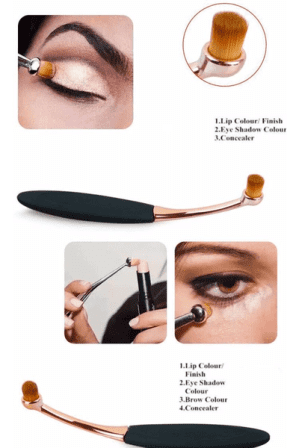6 Pcs Oval Makeup Brush Set