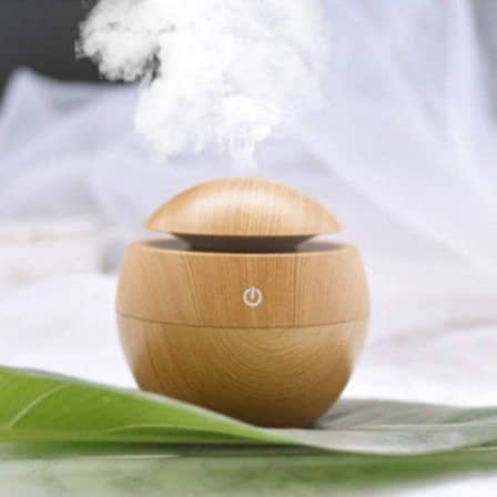 Ultrasonic Aroma Humidifier with Colour Changing LED - Brown