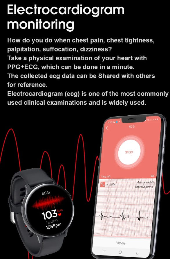 S20S Smartwatch with Health Monitoring - Black