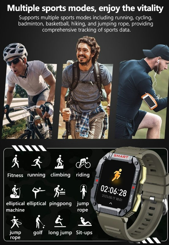 Outdoor Smart Watch for Sports (Army Green)