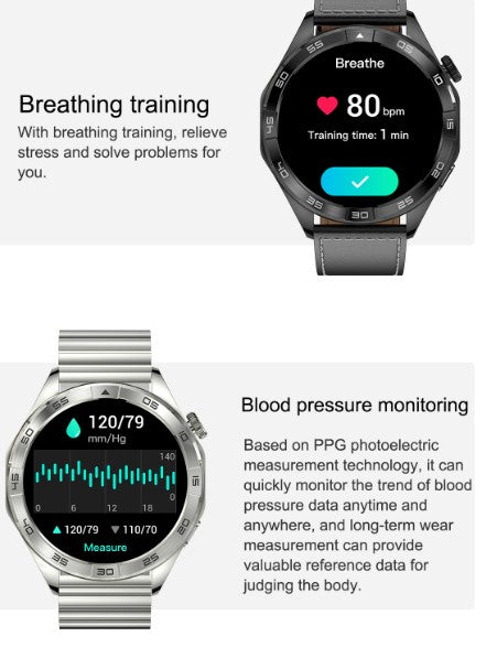 EX105 Smart Watch encoder with wireless charging payment function (Black)