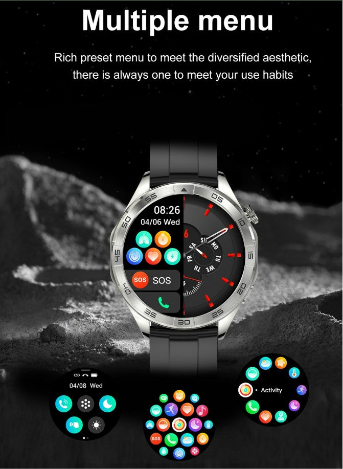 EX105 Smart Watch encoder with wireless charging payment function (Silver)