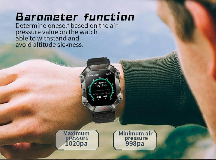 KR80 Bluetooth HD Heal Monitoring Smart Watch - Vinyl