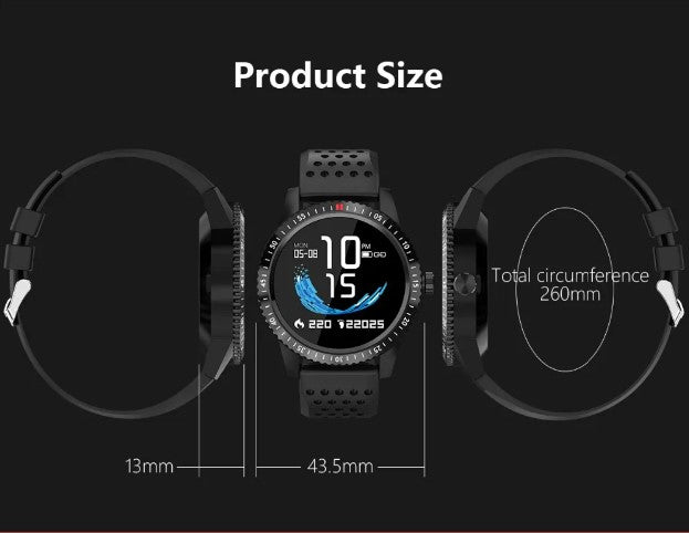 T1 Fitness Bracelet IP67 waterproof Health Monitoring Support Smart Watch - Black