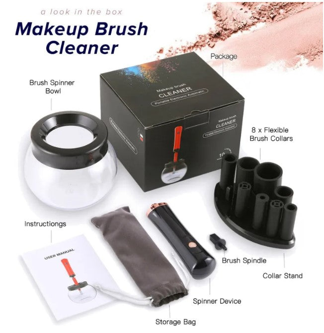 Electric Makeup Brush Cleaner - Red