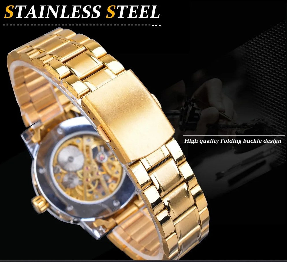 Winner Watches Classic Rhinestone Clock ( Blue )