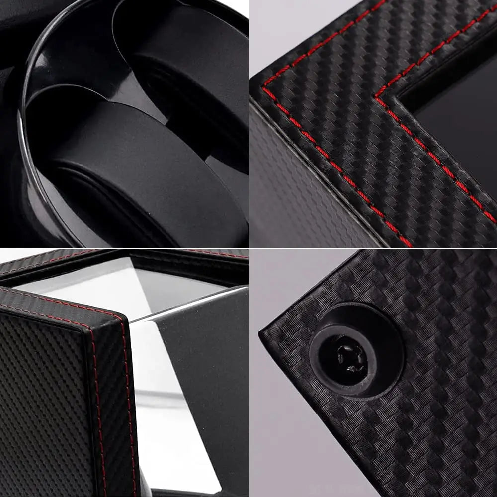 Carbon Fiber Watch Winders For Automatic Watches Usb Power Double