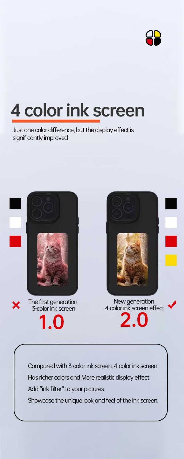 iPhone Protective Case Screen casting phone case with ink screen DIY pattern - Gray