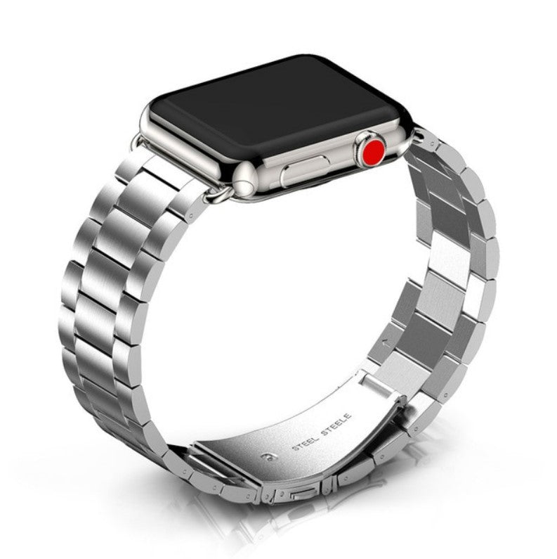 Stainless Steel Strap for Apple Watch Band 38mm - 40mm Metal Links Bracelet Smart Watch Strap - Silver