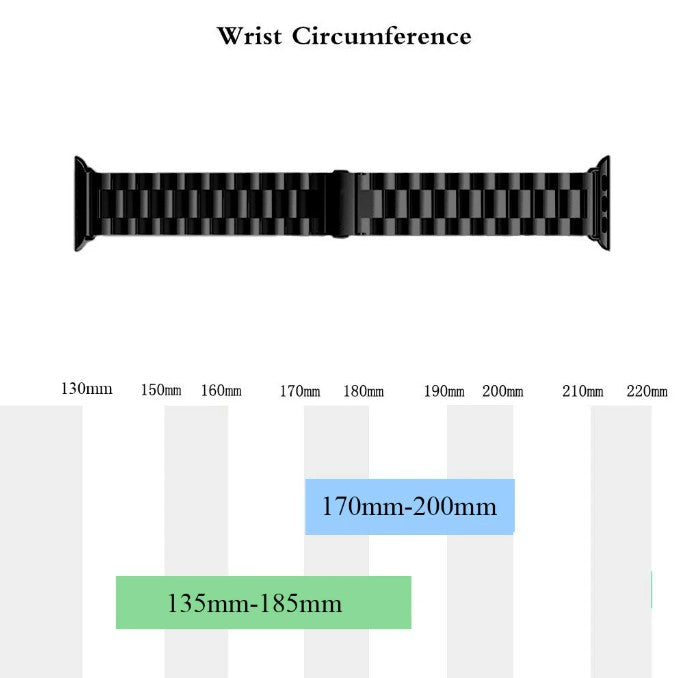 Stainless Steel Strap for Apple Watch Band 38mm - 40mm Metal Links Bracelet Smart Watch Strap - Silver