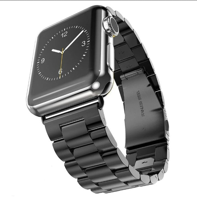 Stainless Steel Strap for Apple Watch Band 42mm - 44mm (Black)