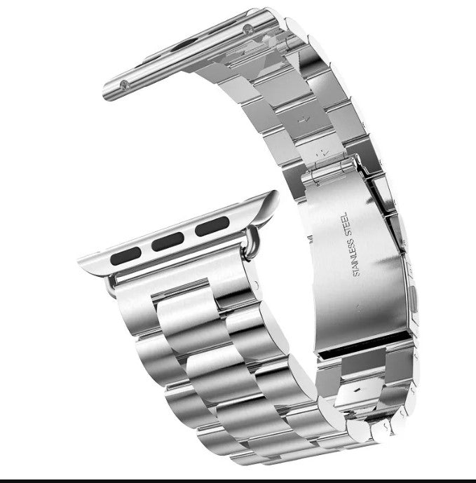 Stainless Steel Strap for Apple Watch Band 42mm - 44mm Metal Links Bracelet Smart Watch Strap - Silver