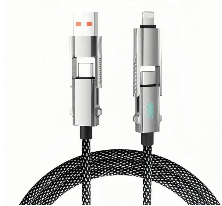 Fast Charging Cable with LED Display (All-in-One Solution) FOR ALL DEVICES - 65W