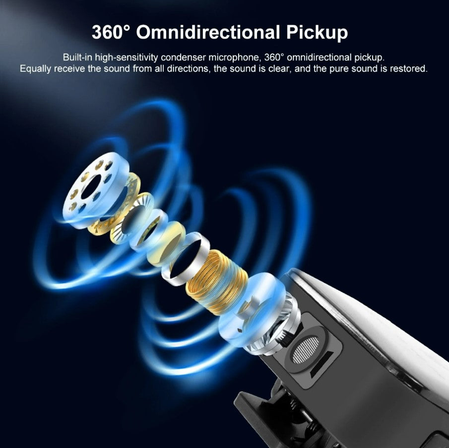 PULUZ Wireless Lavalier Microphone for Mobile Phone - 2 Type C