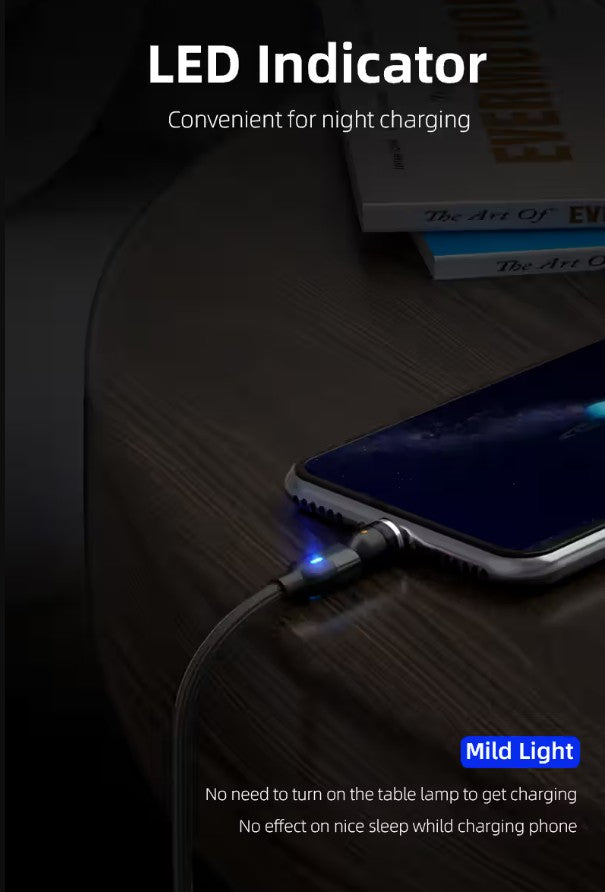 540° Rotatable 3 in 1 Magnetic Fast Charging Cable (For All Devices)